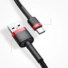 Baseus Cafule Cable durable nylon cable USB / USB-C QC3.0 2A 3M red (CATKLF-U09)