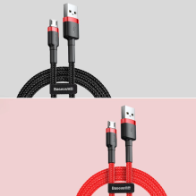 Baseus Cafule Cable durable nylon cable USB / micro USB 2A 3M black-gray (CAMKLF-HG1)