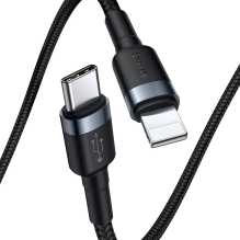 Baseus CATLKLF-G1 Lightning - USB-C PD QC cable 18W 480Mb / s 1m - black and gray