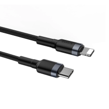 Baseus CATLKLF-G1 Lightning - USB-C PD QC cable 18W 480Mb / s 1m - black and gray