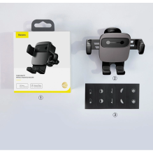 Baseus Cube SUYL-FK01 gravitacinio telefono laikiklis 4,7-6,6&quot; automobilio orlaidei - juodas