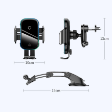 Baseus Automatic Electric Car Holder Qi Wireless Charger 15W Black (WXHW03-01)