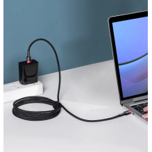 Baseus CATKLF-ALG1 USB-C - USB-C PD QC kabelis 100W 5A 2m - pilkas