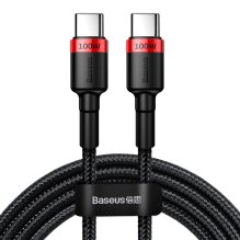 Baseus CATKLF-AL91 USB-C - USB-C PD QC cable 100W 5A 480Mb / s 2m - black and red