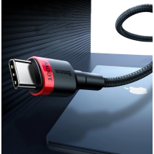 Baseus CATKLF-AL91 USB-C - USB-C PD QC cable 100W 5A 480Mb / s 2m - black and red