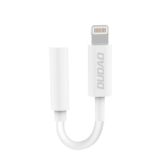 Dudao garso adapterio ausinių adapteris nuo Lightning iki 3,5 mm mini lizdo baltas (L16i baltas)