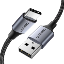 Ugreen US288 60126 USB-A / USB-C QC 3.0 3A 1 m kabelis – pilkas