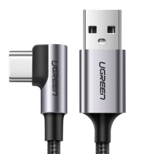 Ugreen US284 50941 USB-A (straight) / USB-C (angled) 3A Cable 1m - Gray