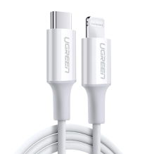 Ugreen US171 Lightning - USB-C MFi PD cable 20W 480Mb / s 1m - white