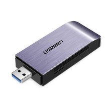 Ugreen SD / micro SD / CF / MS kortelių skaitytuvas, skirtas USB 3.0 pilkas (50541)