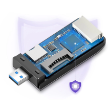 Ugreen SD / micro SD / CF / MS kortelių skaitytuvas, skirtas USB 3.0 pilkas (50541)