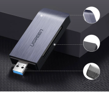 Ugreen SD / micro SD / CF / MS card reader for USB 3.0 gray (50541)