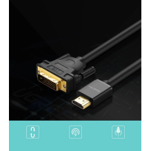 Ugreen kabelis HDMI – DVI 4K 60Hz 30AWG kabelis 1m juodas (30116)