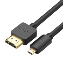 Ugreen kabelis HDMI – mikro HDMI kabelis 19 kontaktų 2.0v 4K 60Hz 30AWG 1.5m juodas (30102)