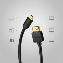 Ugreen cable HDMI - micro HDMI cable 19 pin 2.0v 4K 60Hz 30AWG 1.5m black (30102)