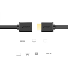 Ugreen HD107 10142 HDMI (Male) - HDMI (Female) 4K Cable 2m - Black