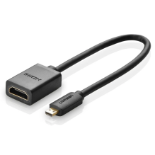 Ugreen kabelio adapterio kabelis HDMI adapteris - micro HDMI 19 kontaktų 20 cm juodas (20134)