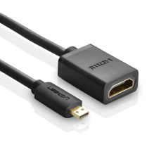 Ugreen kabelio adapterio kabelis HDMI adapteris - micro HDMI 19 kontaktų 20 cm juodas (20134)