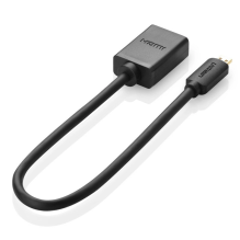 Ugreen kabelio adapterio kabelis HDMI adapteris - micro HDMI 19 kontaktų 20 cm juodas (20134)