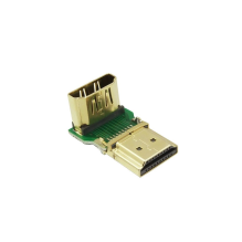 Ugreen adapterio dešiniojo kampo jungtis HDMI apačioje juoda (20109)