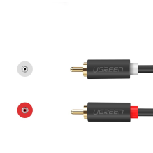 Ugreen AV104 10518 audio cable 2RCA (male) / 2RCA (male) 2m - gray