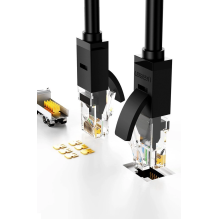 Ugreen Cable Ethernet pataisos laidas RJ45 Cat 6 UTP 1000Mbps 3m juodas (20161)