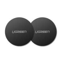 Ugreen LP123 30836 round metal plates for magnetic phone holders - black (2 pcs.)