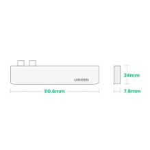 Ugreen daugiafunkcis HUB 2x USB Type C į USB Type C PD (Thunderbolt 3, 100W, 4K @ 60 Hz, 10 Gbps) / HDMI 4K @ 30 Hz / 3x