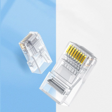 Ugreen 100x kištuko kištuko jungties galas RJ45 8P8C Cat 6 skaidrus (60558)