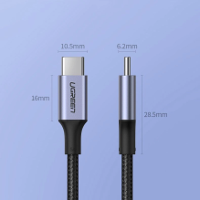 Ugreen US316 70429 USB-C - USB-C PD QC FCP cable 100W 5A 480Mb / s 2m - gray