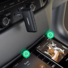 Ugreen Bluetooth 5.0 garso imtuvas AUX mini lizdas automobiliui juodas (70303)