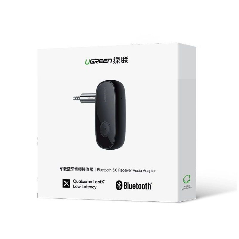 Ugreen Bluetooth 5.0 garso imtuvas AUX aptX, aptX LL mini ausinių lizdas juodas (70304)