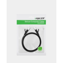 Ugreen Flat Cable Interneto kabelis Ethernet Patchcord RJ45 Cat 6 UTP 1000Mbps 0,5m Black (50183)