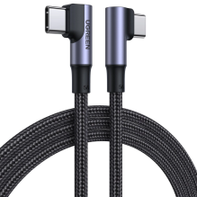 Ugreen US335 70696 angled USB-C - USB-C PD QC FCP cable 100W 5A 480Mb / s 1m - black