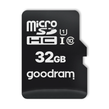 Goodram Microcard 32 GB micro SD HC UHS-I 10 klasės atminties kortelė, SD adapteris (M1AA-0320R12)