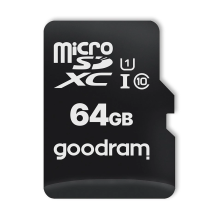 Goodram Microcard 64 GB micro SD XC UHS-I class 10 memory card, SD adapter (M1AA-0640R12)