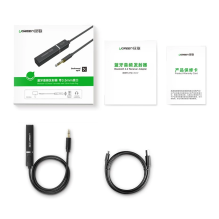 Ugreen Bluetooth 5.0 siųstuvo belaidžio garso adapteris 3,5 mm mini lizdas juodas (40761 CM107)