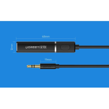 Ugreen Bluetooth 5.0 siųstuvo belaidžio garso adapteris 3,5 mm mini lizdas juodas (40761 CM107)