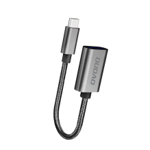 Dudao adapterio kabelis OTG USB 2.0 į USB Type C pilkas (L15T)