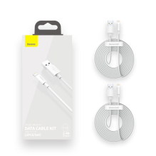 Baseus 2x USB cable - Lightning fast charging Power Delivery 1.5 m white (TZCALZJ-02)