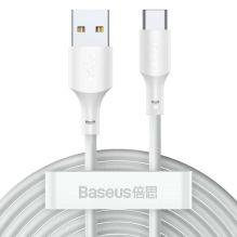 Baseus 2x USB cable - USB Type C fast charging Power Delivery Quick Charge 40 W 5 A 1.5 m white (TZCATZJ-02)