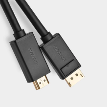 Ugreen vienkryptis DisplayPort į HDMI kabelis 4K 30Hz 32 AWG 1,5m Black (DP101 10239)