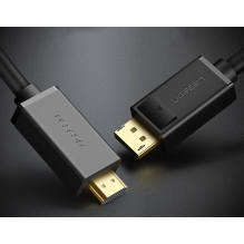 Ugreen vienkryptis DisplayPort į HDMI kabelis 4K 30Hz 32 AWG 1,5m Black (DP101 10239)