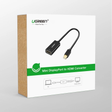 Ugreen MD112 10460 mini DisplayPort (vyriškas) / HDMI (moteriškas) FHD 1080p adapteris – baltas