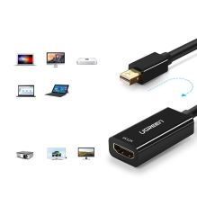 Ugreen MD112 10460 mini DisplayPort (vyriškas) / HDMI (moteriškas) FHD 1080p adapteris – baltas