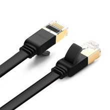 Ugreen Flat Cable Internet Network Cable Ethernet Patchcord RJ45 Cat 7 STP LAN 10 Gbps 3m Black (NW106 11262)