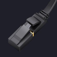 Ugreen Flat Cable Internet Network Cable Ethernet Patchcord RJ45 Cat 7 STP LAN 10 Gbps 3m Black (NW106 11262)