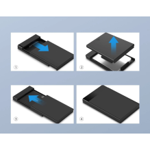 Ugreen bay for HDD SSD disk housing 2.5 '' SATA USB 3.2 Gen 1 (5 Gbps) micro USB SuperSpeed + 0.5 m cable black (US221 3