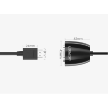 Ugreen kabelio laido adapterio adapteris vienpusis HDMI (vyriškas) į VGA (moteriškas) FHD juodas (MM105 40253)