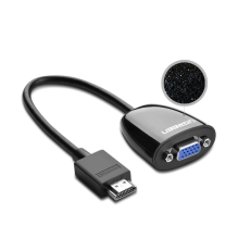 Ugreen kabelio laido adapterio adapteris vienpusis HDMI (vyriškas) į VGA (moteriškas) FHD juodas (MM105 40253)